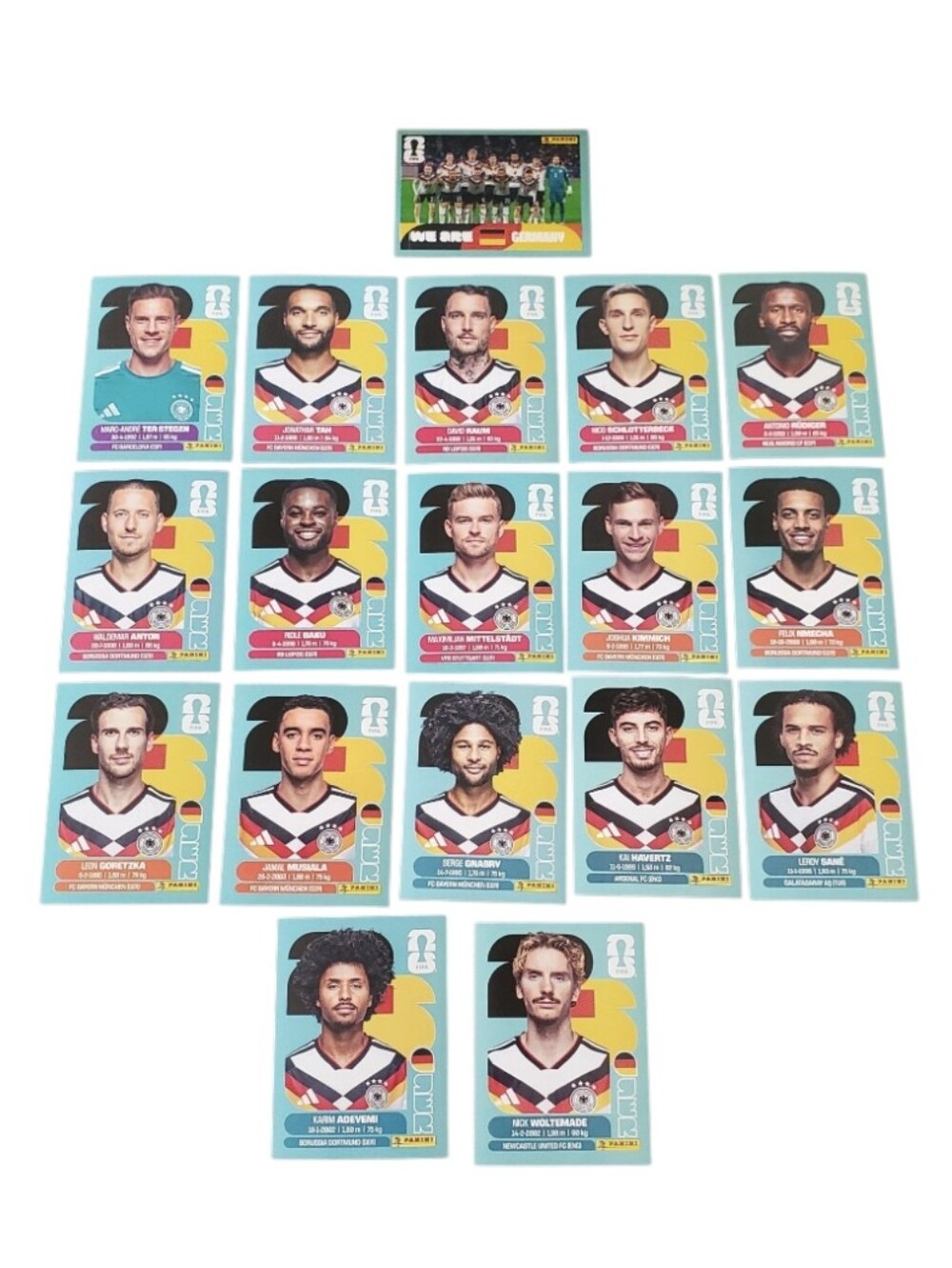 Panini Fifa World Cup 2026 Team Germany Latin American Stickers Lot 18